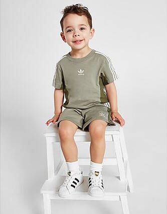 Adidas Originals Chevron Colour Block T-Shirt Shorts Set Infant Green Kind