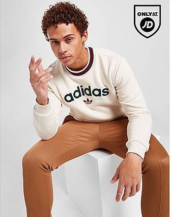 Adidas Originals Collegiate Crew Sweatshirt White- Heren