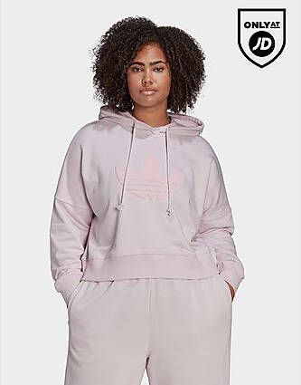 Adidas Originals Cropped Hoodie (Grote Maat) Almost Pink- Dames