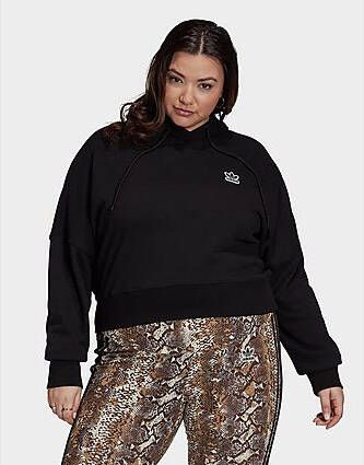 Adidas Originals Cropped Hoodie (Grote Maat) Black- Dames