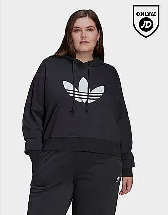 Adidas Originals Cropped Hoodie (Grote Maat) Carbon- Dames