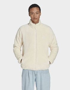 Adidas Originals Essentials+ Fluffy Fleece Trainingsjack Wonder White- Heren