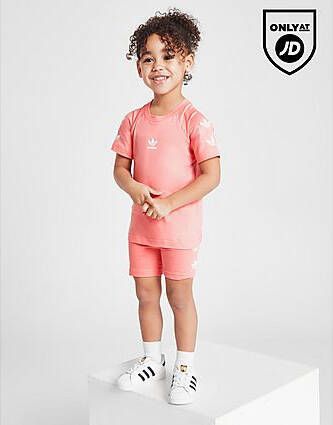 Adidas Originals ' Repeat Trefoil T-Shirt Shorts Set Infant Pink Kind