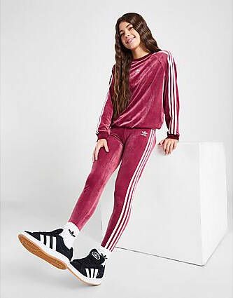 Adidas Originals ' Velour Leggings Junior Red