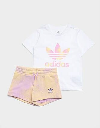 Adidas Originals Graphic Logo Short en T-shirt Set White