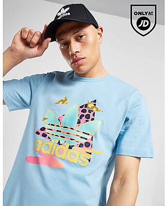 Adidas Originals Graphic Retro T-Shirt Blue- Heren