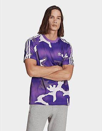 Adidas Originals Graphics Camo Allover Print T-shirt Active Purple- Heren