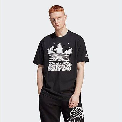Adidas Originals Graphics Hack the Elite T-shirt Black- Heren