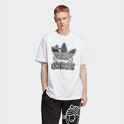 Adidas Originals Graphics Hack the Elite T-shirt White- Heren