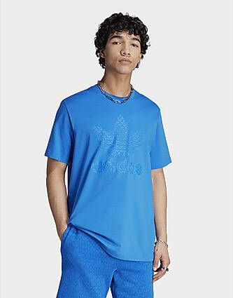 Adidas Originals Graphics Monogram T-shirt Blue Bird- Heren