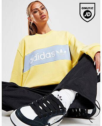 Adidas Originals Linear Crew Sweatshirt Yellow- Dames