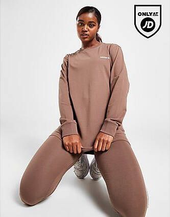 Adidas Originals Linear Long Sleeve T-Shirt Brown- Dames
