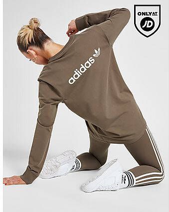 Adidas Originals Linear Long Sleeve T-Shirt Brown- Dames