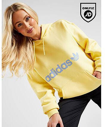Adidas Originals Linear Overhead Hoodie Yellow- Dames