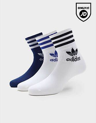 Adidas Originals Mid Cut Sokken 3 Paar White White Victory Blue- Dames