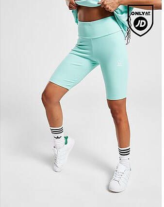 Adidas Originals Ribbed Cycle Shorts Blue- Dames