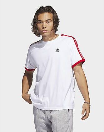 Adidas Originals SST 3-Stripes T-shirt White Better Scarlet- Heren