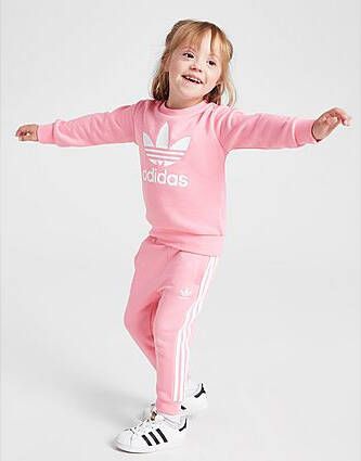 adidas Originals Girls' Trefoil Crew Tracksuit Infant Bliss Pink