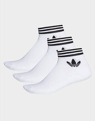 Adidas Originals Trefoil Enkelsokken 3 Paar White Multicolor- Heren