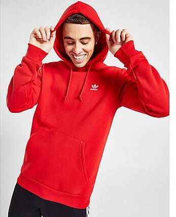 Adidas Originals Trefoil Essentials Hoodie Better Scarlet- Heren