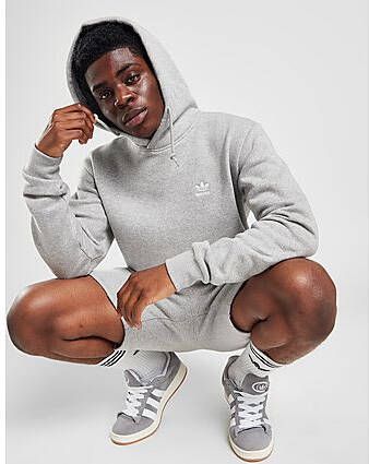 Adidas Originals Trefoil Essential Fleece Hoodie Medium Grey Heather- Heren