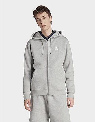 Adidas Originals Trefoil Essentials Ritshoodie Medium Grey Heather- Heren