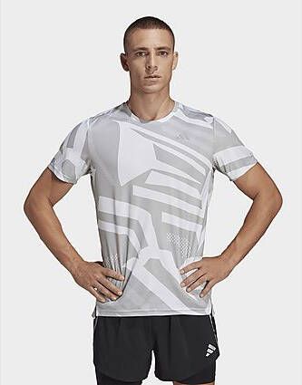 Adidas Own the Run Seasonal T-shirt Grey Two White- Heren