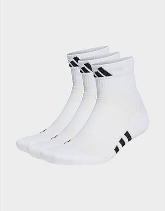 Adidas Performance Gevoerde Mid-Cut Sokken 3 Paar White White White- Dames