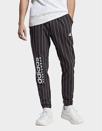 Adidas Pinstripe Fleece Broek Black- Heren
