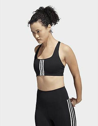 Adidas Powerimpact Training Medium-Support Beha Black White- Dames