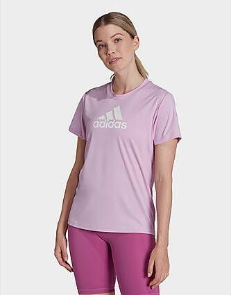 Adidas Primeblue Designed 2 Move Logo Sport T-shirt Bliss Lilac White- Dames