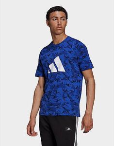 Adidas Sportswear Future Icons Camo Graphic T-shirt Multicolor Bold Blue Heren