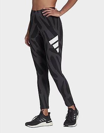 Adidas Sportswear Future Icons Feel Fierce Graphic Legging Multicolor Carbon Black- Dames