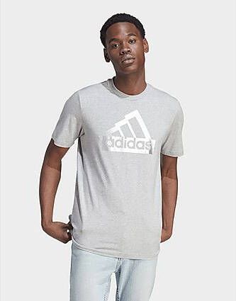 Adidas Sportswear Future Icons Metallic T-shirt Medium Grey Heather- Heren