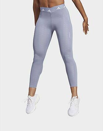 Adidas Techfit Brand Love 7 8 Legging Silver Violet- Dames