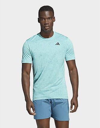 Adidas Tennis FreeLift T-shirt Preloved Blue Black- Heren