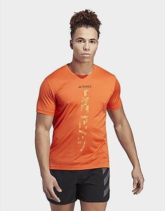 Adidas Terrex Agravic Trail Running T-shirt Semi Impact Orange- Heren