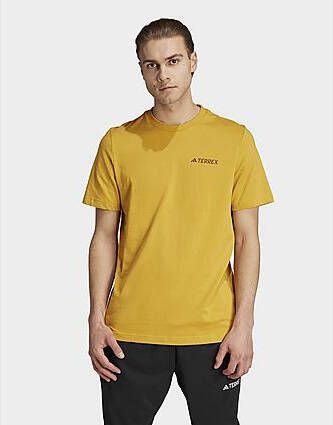 Adidas Terrex Graphic MTN 2.0 T-shirt Preloved Yellow- Heren