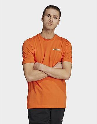 Adidas Terrex Graphic MTN 2.0 T-shirt Semi Impact Orange- Heren