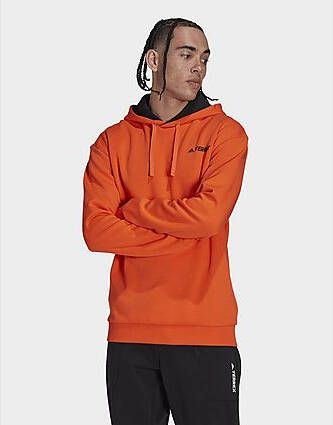 Adidas Terrex Logo Graphic Hoodie Semi Impact Orange- Heren