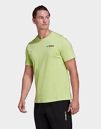 Adidas Terrex Mountain Landscape Graphic T-shirt Pulse Lime- Heren