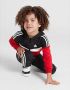 Adidas Colour Block Full Zip Tracksuit Infant Black White Better Scarlet- Black White Better Scarlet - Thumbnail 1
