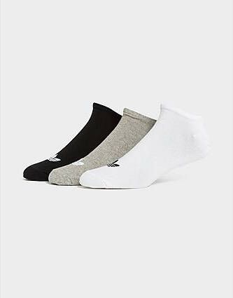 Adidas Trefoil Liner Socks 3 Pairs White Black Medium Grey Heather