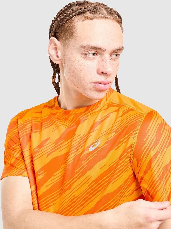 ASICS Core All Over Print T-Shirt Oranje- Heren Oranje