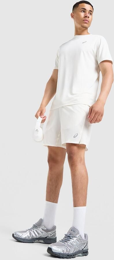ASICS Core Colour Block 7" Shorts Crème- Heren Crème