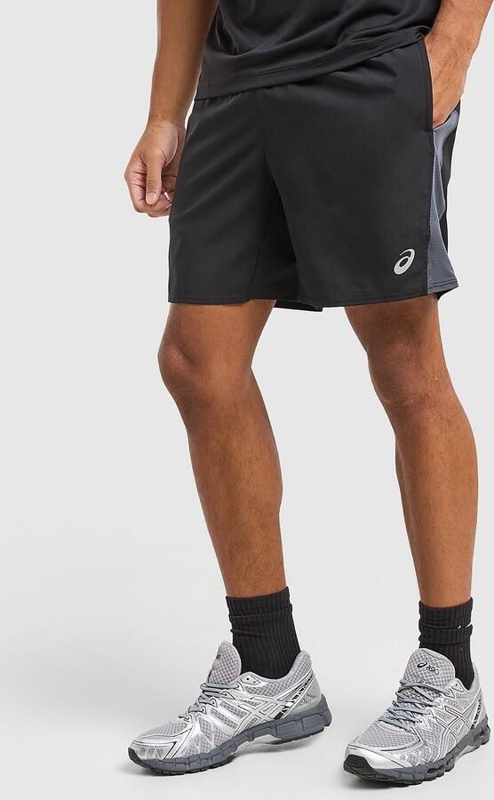 ASICS Core Colour Block 7" Shorts Zwart- Heren Zwart