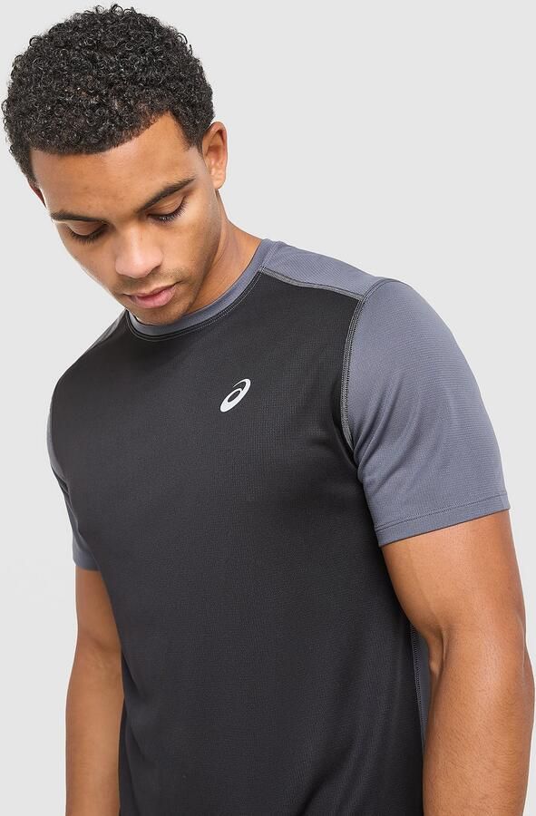 ASICS Core Colour Block T-Shirt Zwart- Heren Zwart