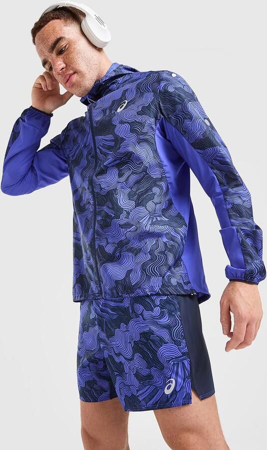 ASICS Fujitrail All Over Print Shorts Blauw- Heren Blauw