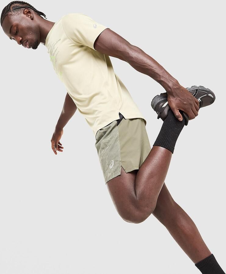 ASICS Fujitrail All Over Print Shorts Groen- Heren Groen