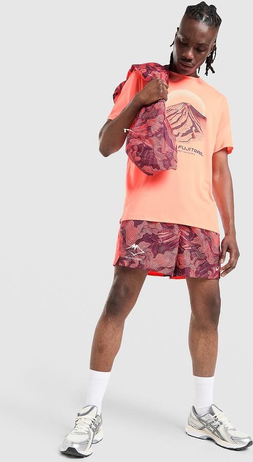 ASICS Fujitrail All Over Print Shorts Rood- Heren Rood
